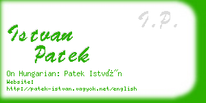 istvan patek business card